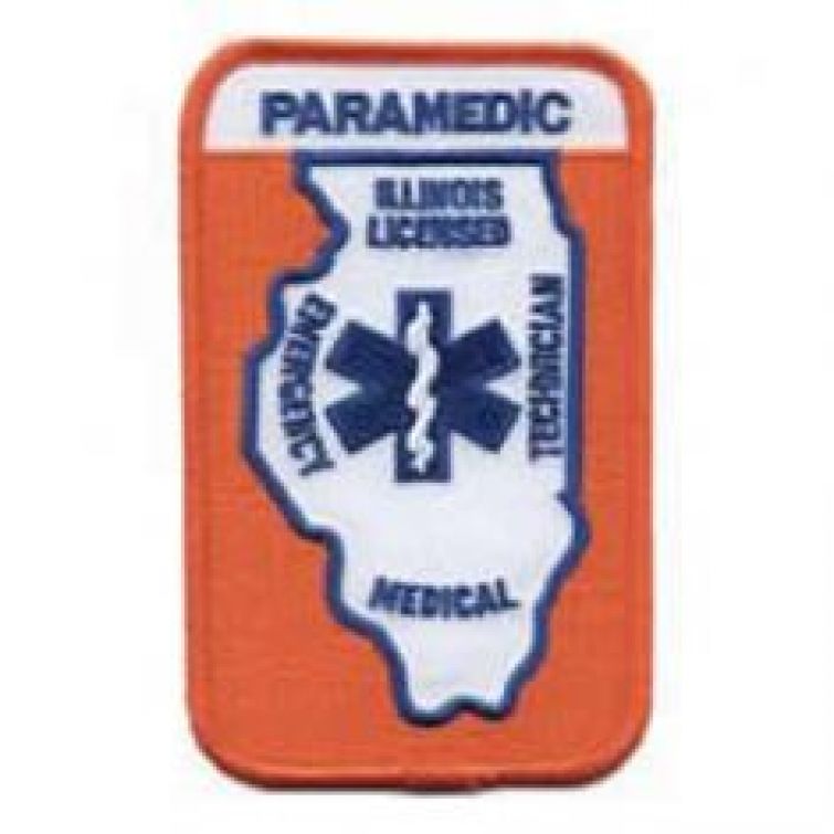 ILLINOIS LICENSED PARAMEDIC SHOULDER PATCH - SEW ON.
